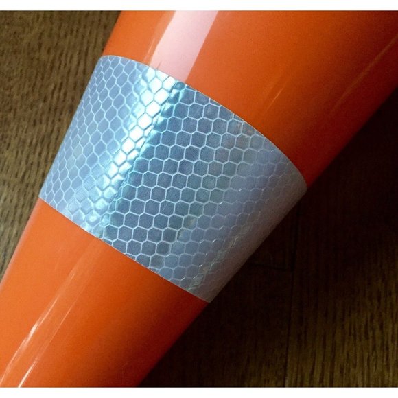 4 Orange Safety Cones Reflective Distancing - Picture 5 of 12